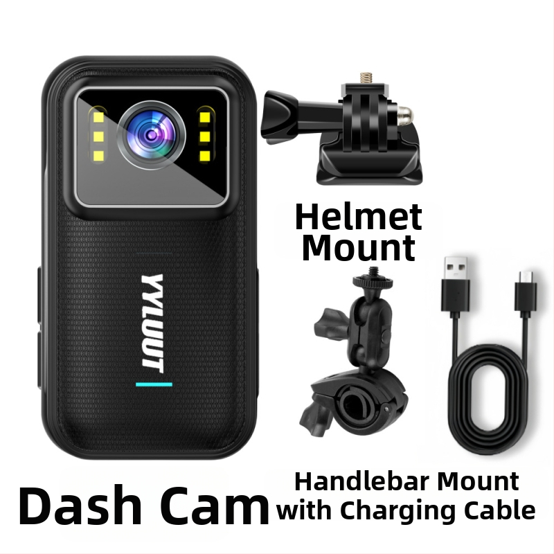 Motociklo dash cam L9 su 140° matomo kampu, 800 000 pikselių, SD kortelė iki 64 GB, atspari vandeniui, HD stabilizavimas