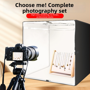 LED studijas gaismas kaste juvelierizstrādājumu fotografēšanai