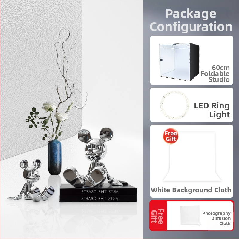 LED studijas gaismas kaste juvelierizstrādājumu fotografēšanai