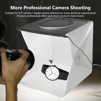 Mini pārnēsājama saliekam LED gaismas kaste ar fona audumu still-life fotografēšanai
