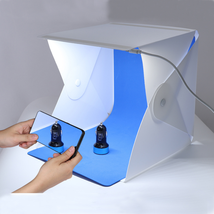 Mini pārnēsājama saliekam LED gaismas kaste ar fona audumu still-life fotografēšanai