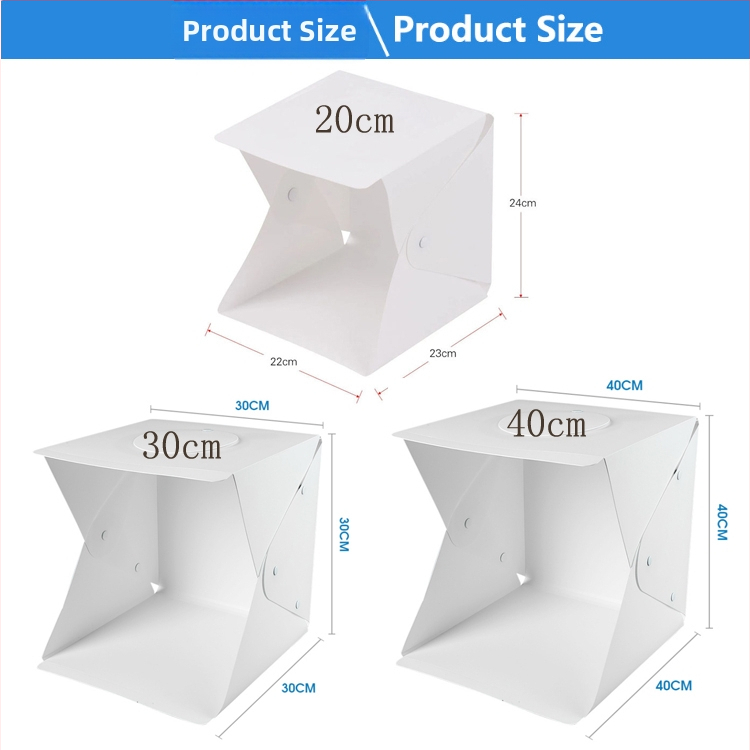Mini pārnēsājama saliekam LED gaismas kaste ar fona audumu still-life fotografēšanai