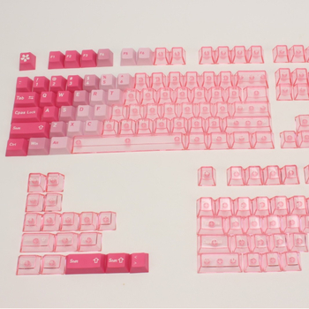 Prozirne kapice tipki za mehaničke tipkovnice — univerzalno za 61/87/98/104 tipki; materijal ABS; vodootporne; bez pozadinskog osvjetljenja; uključuje kapice i alat za vađenje tipki