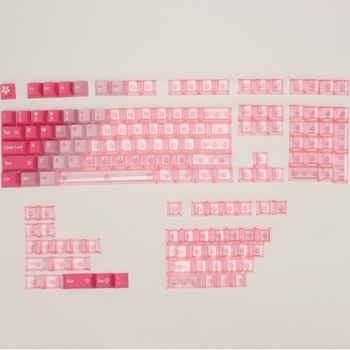 Prozirne kapice tipki za mehaničke tipkovnice — univerzalno za 61/87/98/104 tipki; materijal ABS; vodootporne; bez pozadinskog osvjetljenja; uključuje kapice i alat za vađenje tipki