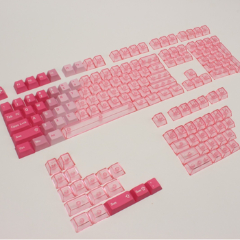 Prozirne kapice tipki za mehaničke tipkovnice — univerzalno za 61/87/98/104 tipki; materijal ABS; vodootporne; bez pozadinskog osvjetljenja; uključuje kapice i alat za vađenje tipki