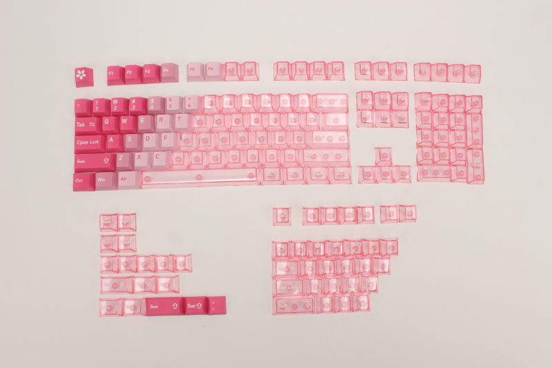 Prozirne kapice tipki za mehaničke tipkovnice — univerzalno za 61/87/98/104 tipki; materijal ABS; vodootporne; bez pozadinskog osvjetljenja; uključuje kapice i alat za vađenje tipki