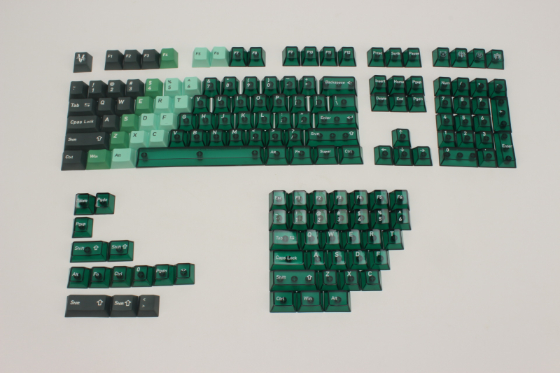 Prozirne kapice tipki za mehaničke tipkovnice — univerzalno za 61/87/98/104 tipki; materijal ABS; vodootporne; bez pozadinskog osvjetljenja; uključuje kapice i alat za vađenje tipki