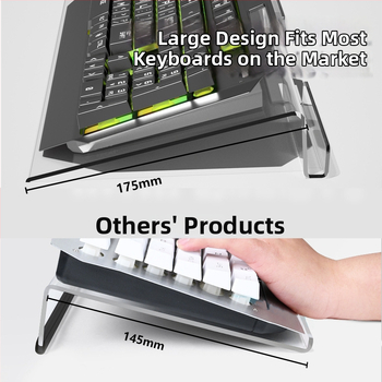 Rokas palikšanas spilventiņš tastatūras statīvam – PVC, vienpusējs, ūdensizturīgs, pretslīdīgs, nodilumizturīgs
