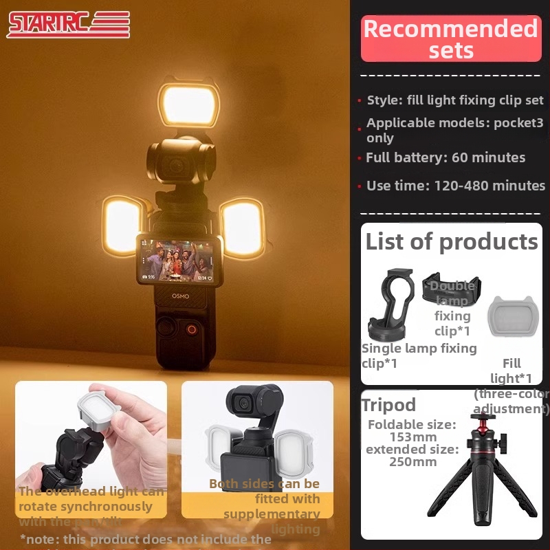 Magnetické LED osvetlenie pre DJI Pocket3 a OSMO Pocket2 – magnetické uchytenie, kompaktné osvetlenie pre vlog