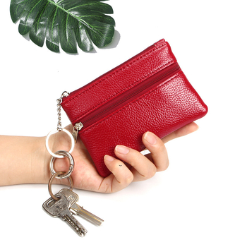 PU novčanik za kovance – Unisex mini novčanik s 1 preklopom, jednobojni uzorak, podstava od poliestera