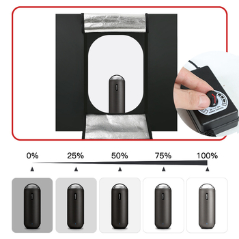 Set de iluminare LED pentru mic studio cu softbox | Material: poliester + placă LED | (Specificații: Mari; Greutate: 8,8 kg)