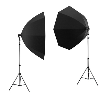 Cutie de lumină octogonală cu cap de lampă în stil umbrelă, pliabilă, 101–150W, 110–220V, pentru fotografie, streaming live, frumusețe