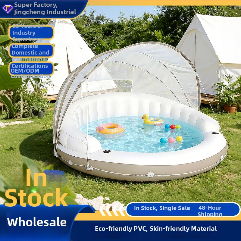 Saidhike Zypsc41648 täispuhutav basseinilounge – kahekordne seljatugi, päikesesuoja, ökoloogiline PVC