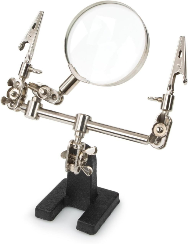 Σετ συγκόλλησης με alligator clip και μεγεθυντικό φακό για επισκευή PCB, μάρκα Shunda, μοντέλο shunda-10