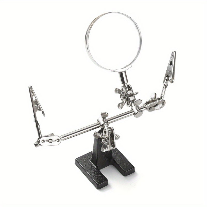 Σετ συγκόλλησης με alligator clip και μεγεθυντικό φακό για επισκευή PCB, μάρκα Shunda, μοντέλο shunda-10