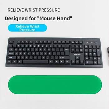 Riešo poilsio kilimėlis klaviatūrai ir peleiai su atminties putomis, anti-slip gumos danga, vienpusė, didelė plokštė, OEM pritaikymas