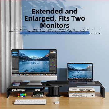 Διπλής οθόνης περιστρεφόμενη βάση ανύψωσης για υπολογιστή, φορητό και επιτραπέζιο monitor – μεταλλική, καθολική