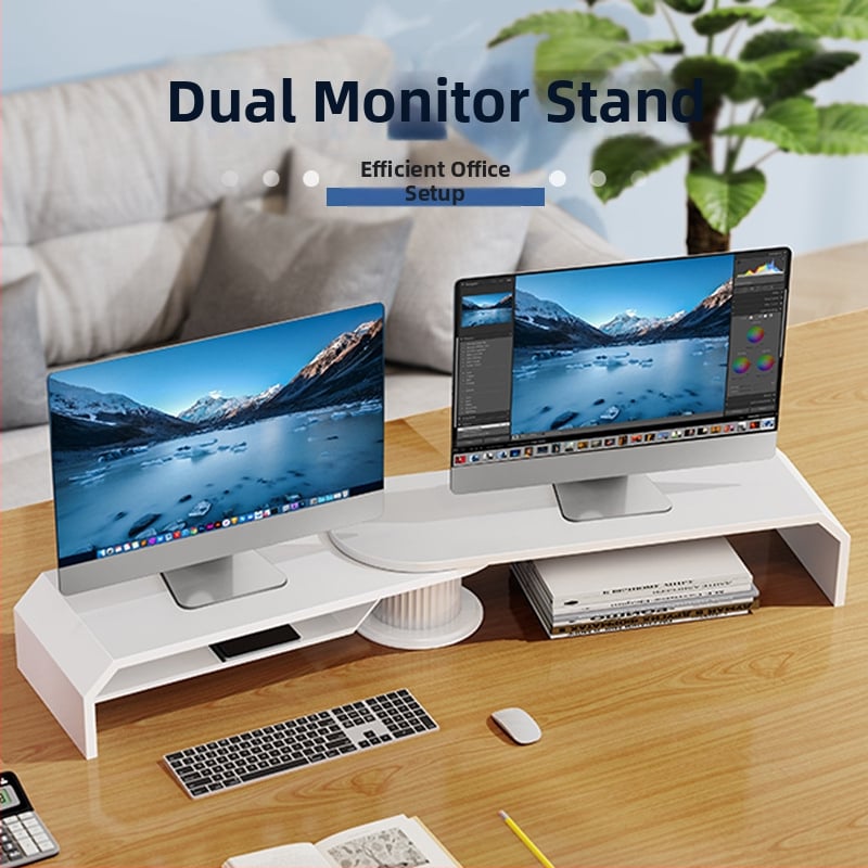 Διπλής οθόνης περιστρεφόμενη βάση ανύψωσης για υπολογιστή, φορητό και επιτραπέζιο monitor – μεταλλική, καθολική