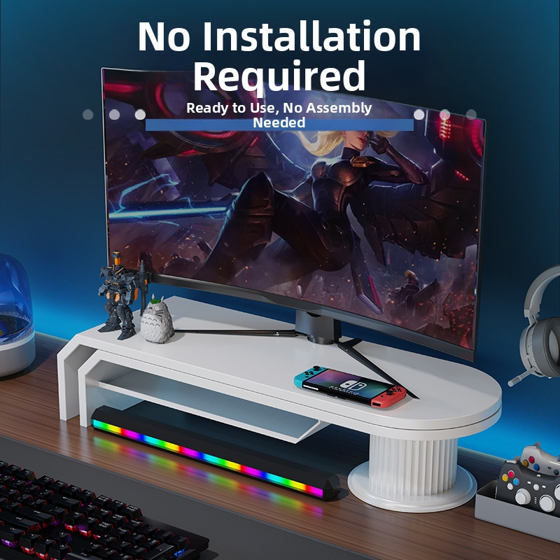 Διπλής οθόνης περιστρεφόμενη βάση ανύψωσης για υπολογιστή, φορητό και επιτραπέζιο monitor – μεταλλική, καθολική