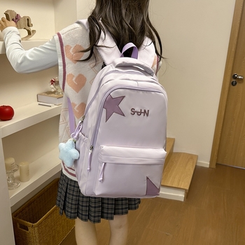 Uniszex nylon hátizsák, légpárnás vállpántokkal, kapacitás alatt 20 L, 8 hüvelykes laptophoz, poliészter bélés