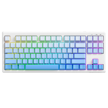 Membranska tipkovnica, RGB pozadinsko osvjetljenje, 87 tipki, PBT bočno gravirane tipke, vodootporna, 3-modni bežični način (USB/Bluetooth/2.4G)