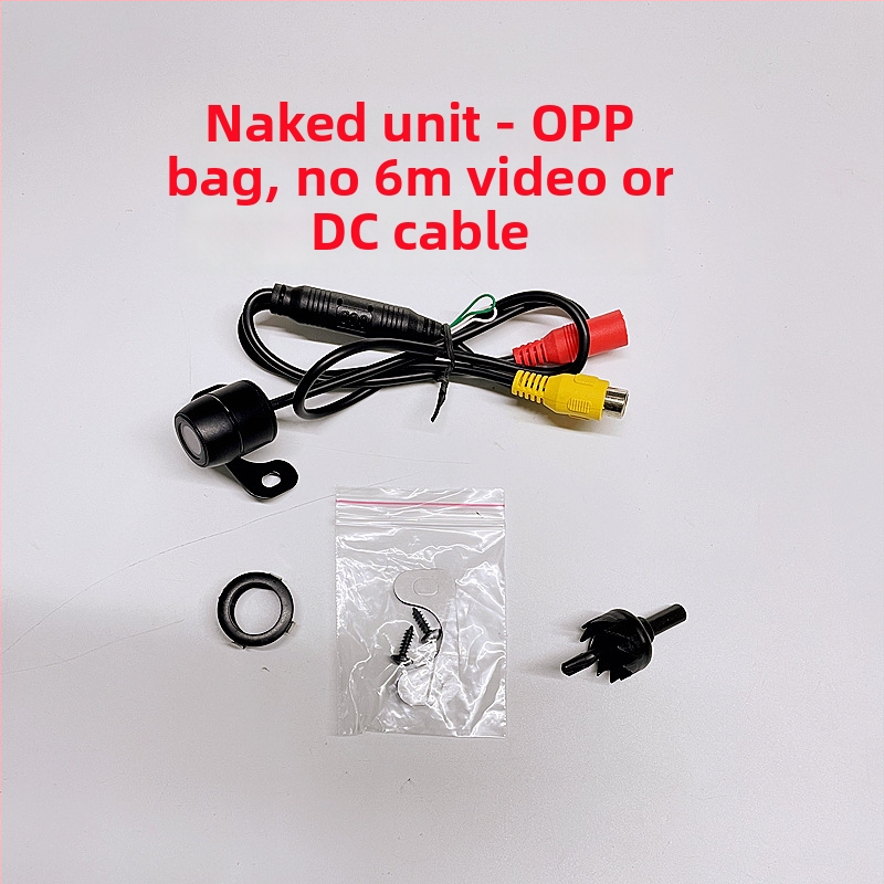 Priekinė ir galinė dvigubo naudojimo kamera stovėjimui, 12V automobiliui, HD 18.5, raiška 688x488, CVBS, 90° reguliuojamas