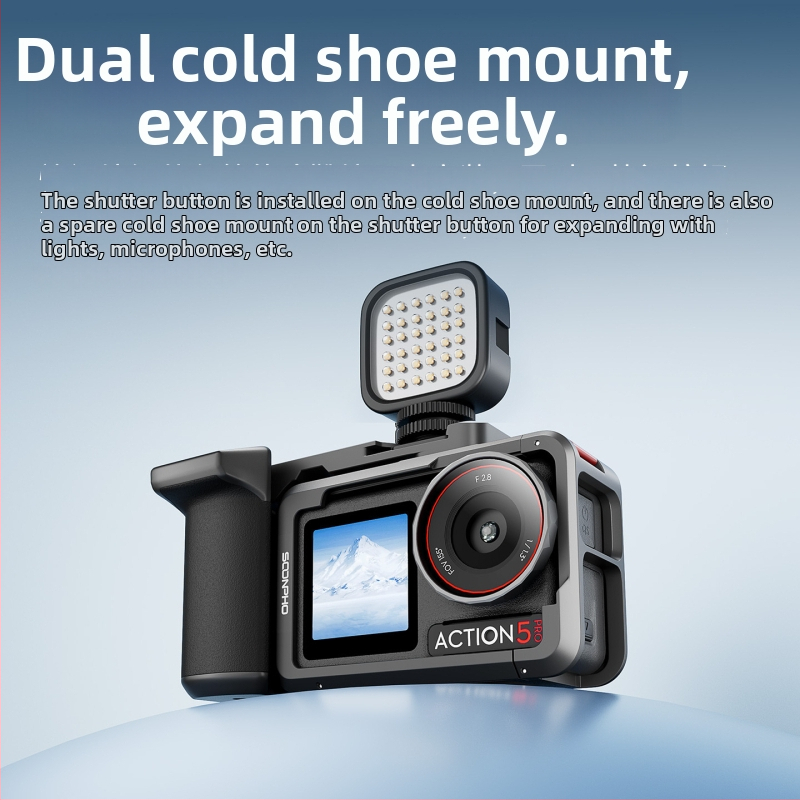 Metāla rāmis DJI Action5 Pro/4/3 ar rokturi ielu filmēšanai