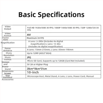 Digitális mikroszkóp órák és mobiltelefonok javításához, antik értékelés, ipari nagyító, tudományos kutatás és oktatás