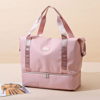 Putna torba s odjeljkom za suho/mokro, vodootporna, otporna na habanje, kapacitet 20-35L, Oxford tkanina