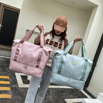 Putna torba s odjeljkom za suho/mokro, vodootporna, otporna na habanje, kapacitet 20-35L, Oxford tkanina