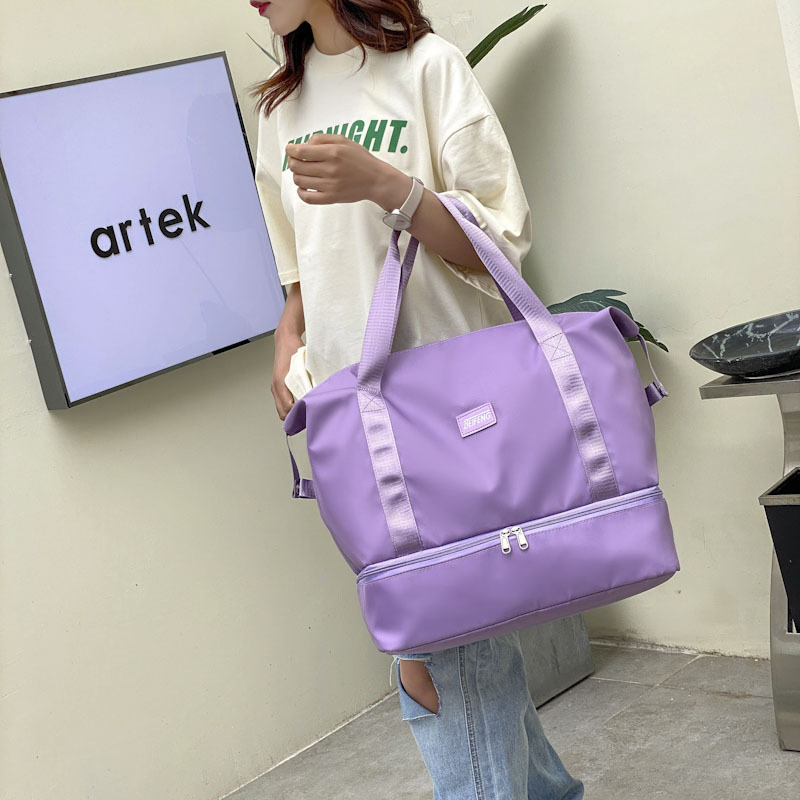 Putna torba s odjeljkom za suho/mokro, vodootporna, otporna na habanje, kapacitet 20-35L, Oxford tkanina