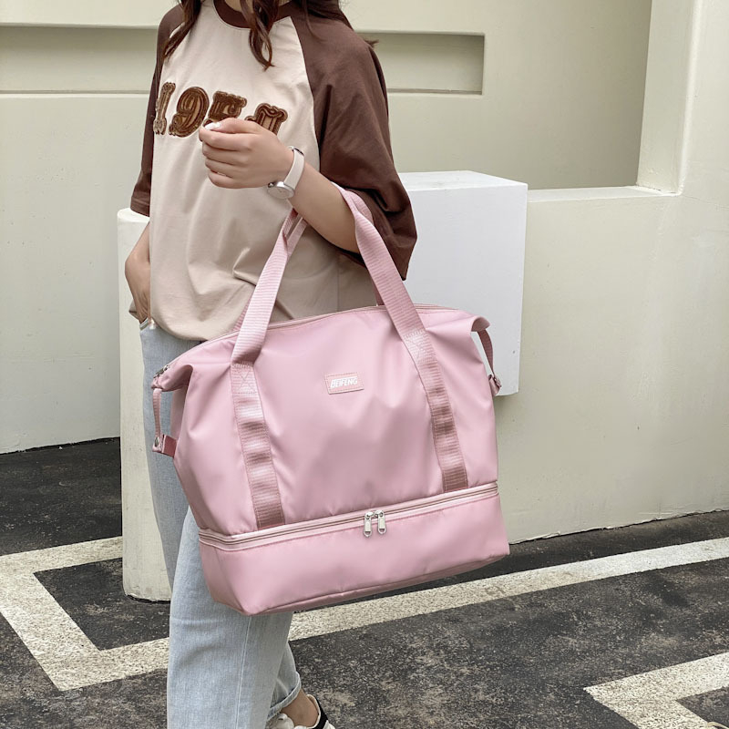 Putna torba s odjeljkom za suho/mokro, vodootporna, otporna na habanje, kapacitet 20-35L, Oxford tkanina