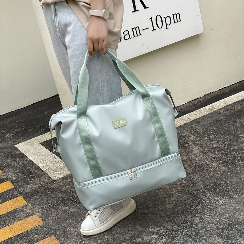 Putna torba s odjeljkom za suho/mokro, vodootporna, otporna na habanje, kapacitet 20-35L, Oxford tkanina