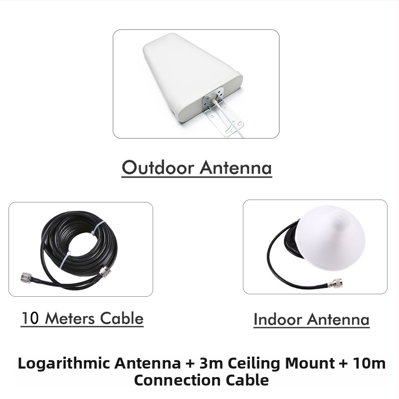 Mobiliojo signalo stiprintuvas su trim ekranais, GDW-04, dažnių juosta 900–1800–2100 MHz, GSM/DCS/WCDMA, aprėptis 100, OEM apdorojimas