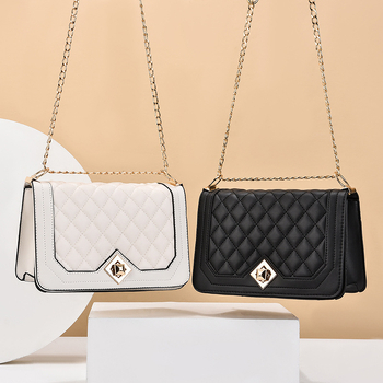 Geantă mică pătrată din PU, crossbody cu fermoar, siluetă orizontală, căptușeală poliester, buzunar interior cu fermoar