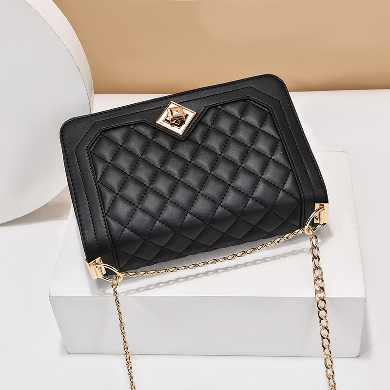 Geantă mică pătrată din PU, crossbody cu fermoar, siluetă orizontală, căptușeală poliester, buzunar interior cu fermoar