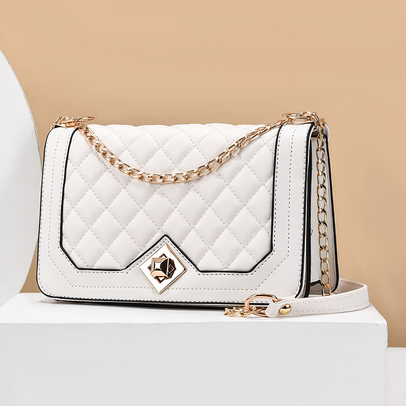 Geantă mică pătrată din PU, crossbody cu fermoar, siluetă orizontală, căptușeală poliester, buzunar interior cu fermoar