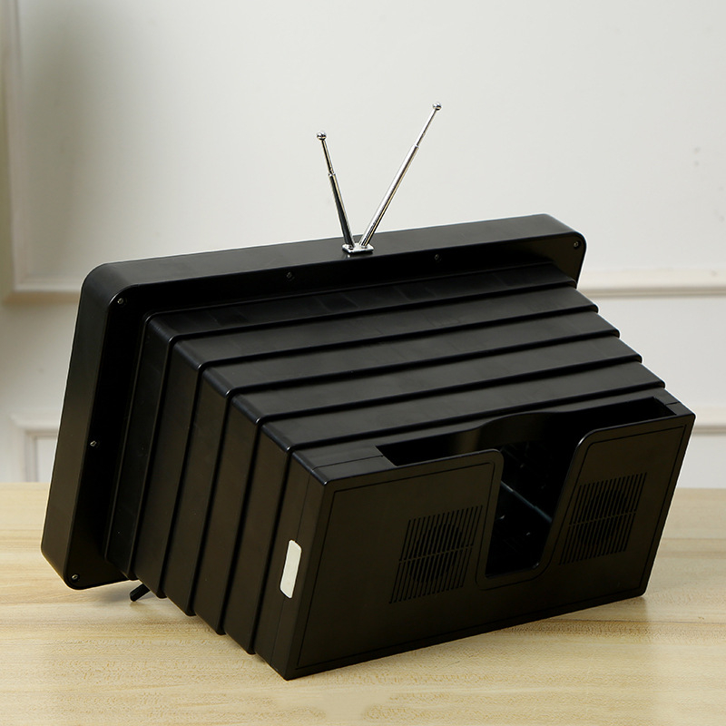 Minso Power Držač za Povećanje Zaslona za Mobitel, Retro TV Stil, ABS + Fresnel Leća, Stolni Držač, Podrška Prilagodbi
