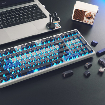 XVX Fearless Contract – Tema Aurora, Set capace taste, Material PBT+PC, 125 taste, Iluminare RGB, Sublimație în două culori, Compatibil cu switch-uri MX