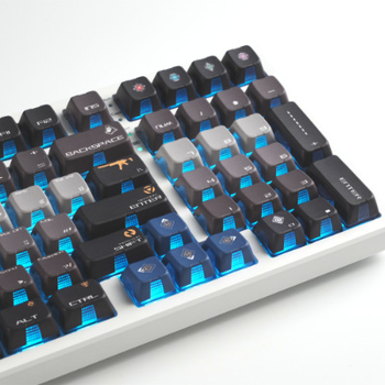 XVX Fearless Contract – Tema Aurora, Set capace taste, Material PBT+PC, 125 taste, Iluminare RGB, Sublimație în două culori, Compatibil cu switch-uri MX