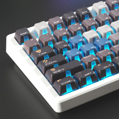 XVX Fearless Contract – Tema Aurora, Set capace taste, Material PBT+PC, 125 taste, Iluminare RGB, Sublimație în două culori, Compatibil cu switch-uri MX