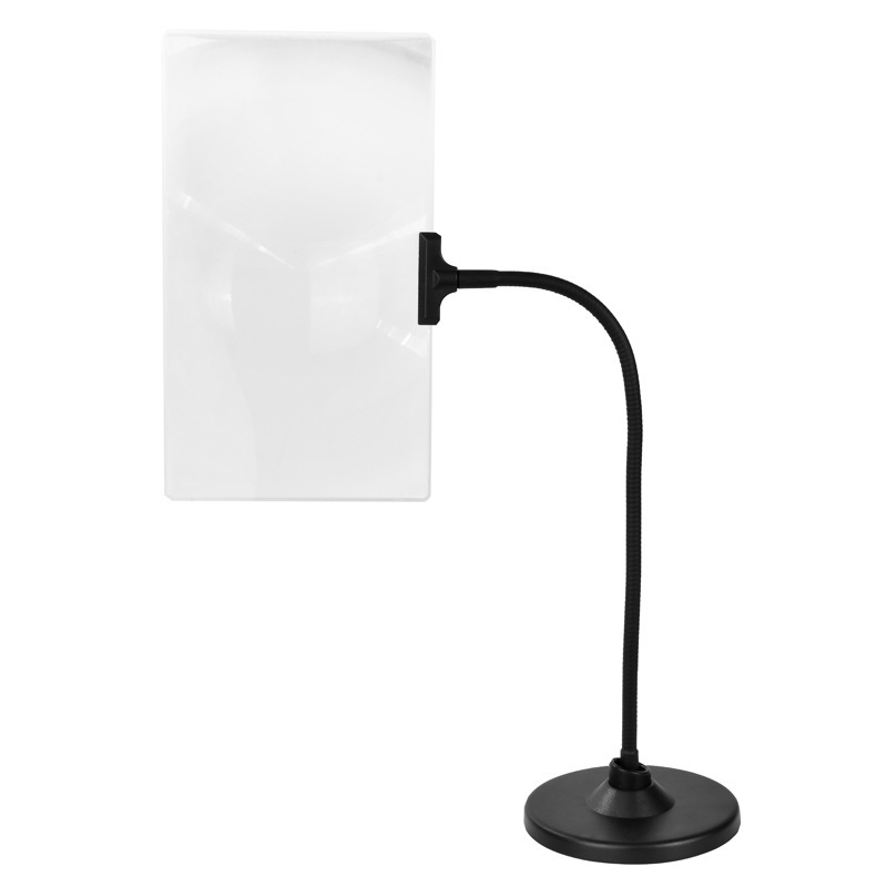 Επιτραπέζιος μεγεθυντικός φακός με μεταλλικό εύκαμπτο βραχίονα, 4x μεγέθυνση, μεγάλο τετράγωνο καθρέπτης, HD για ανάγνωση και επιθεώρηση