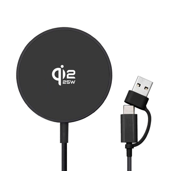 Magnetski bežični punjač 25W s PD i Qi 2.2 – metalno kućište, izlaz 3A