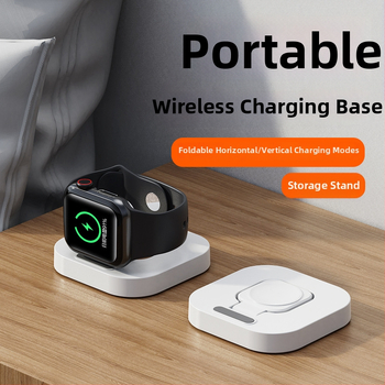 Bezdrôtová magnetická skladacia nabíjačka pre Apple Watch Series 3–6 a SE, výstup 5W, QC3.0