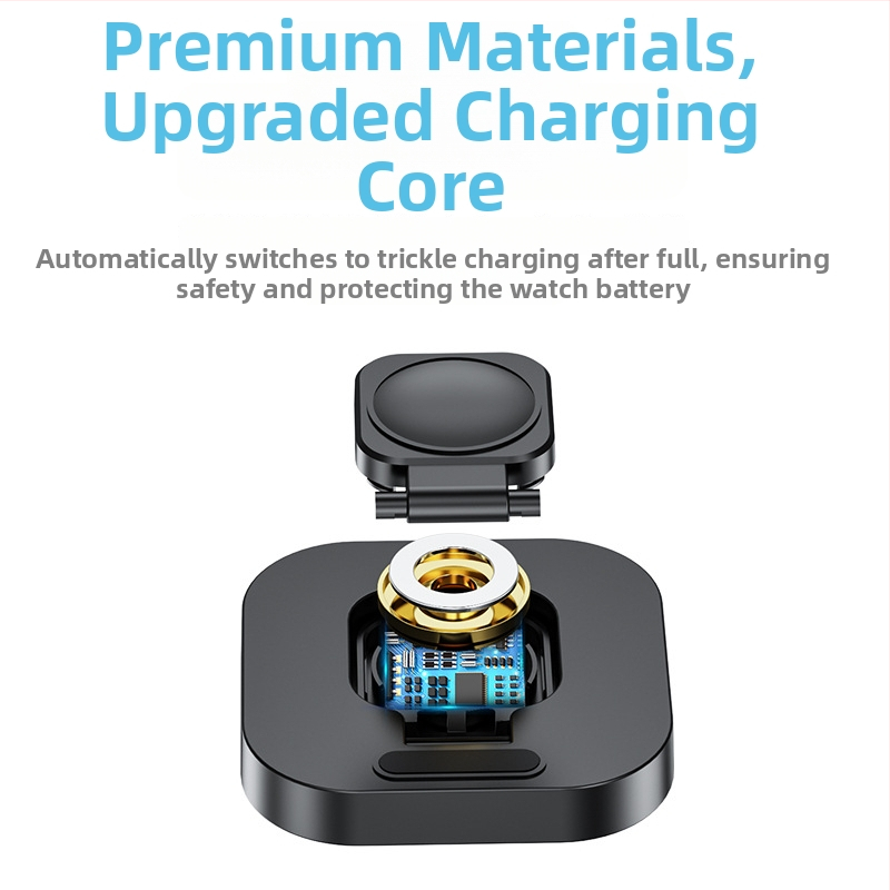 Bezdrôtová magnetická skladacia nabíjačka pre Apple Watch Series 3–6 a SE, výstup 5W, QC3.0