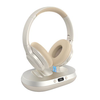 Ασύρματα ακουστικά τηλεόρασης 2.4G, κράνος για προβολή τηλεόρασης με μικρόφωνο, USB και 3,5 mm βύσμα, εύρος 20–20 kHz