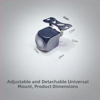 Automobilio atbulinės eigos kamera CCD-17, infraraudonųjų spindulių naktinis matymas, platus kampas, montuojama į transporto priemonę (CCD-17, 12V, CVBS)