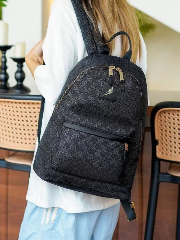 Unisex hátizsák kockás mintával – 20 L alatt, kompatibil 12 hüvelykes laptophoz, kopásálló, görbült vállpántokkal