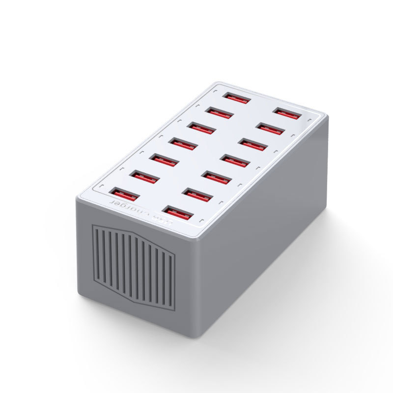 Hub USB cu 14 porturi, stație de încărcare pe birou, 5V pe port, 105W în total, încărcare universală rapidă