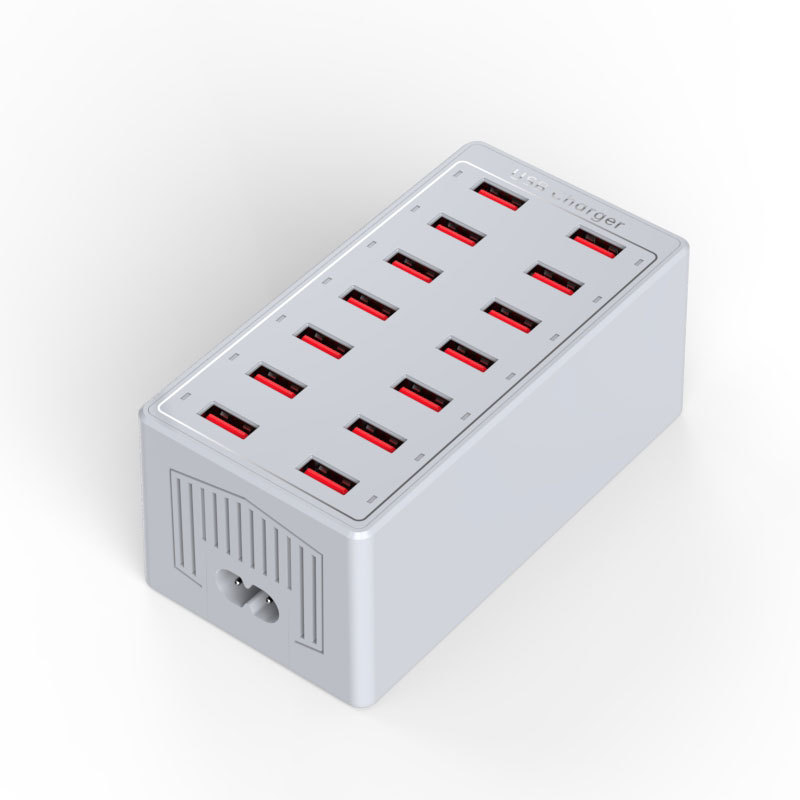Hub USB cu 14 porturi, stație de încărcare pe birou, 5V pe port, 105W în total, încărcare universală rapidă